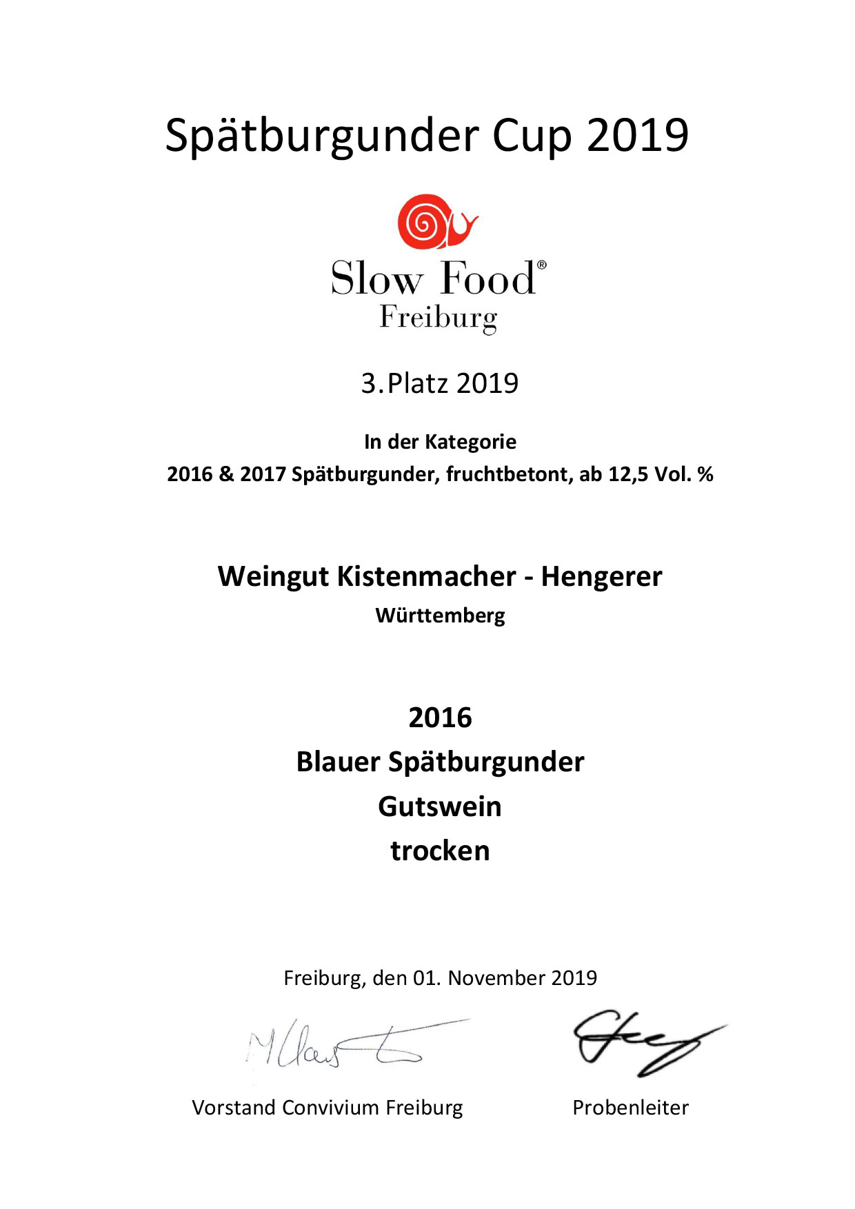 2019 Blauer Spätburgunder